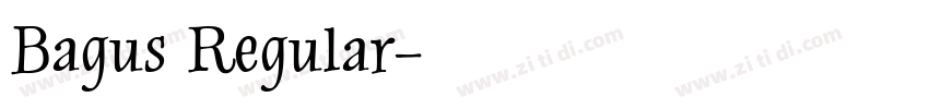 Bagus Regular字体转换
